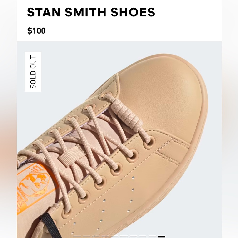 Stan smith women’s sneakers / magic beige and orange rush - Picture 5 of 11